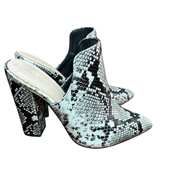 ALDO women’s Etalisien Snakeskin Embossed Block
Heel Mule size 7 - Picture 3 of 9
